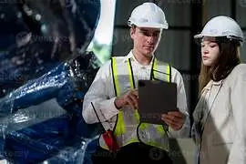 Ingenieros trabajando con tecnología energética